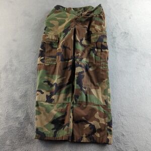 Vintage 90s US Military Pants Mens Small 27* Woodland Camo BDU Combat Cargo